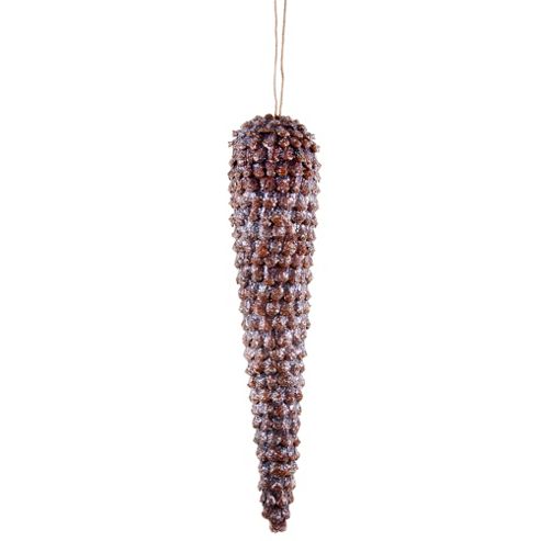 Image of Extra Large Fir Cone Hanging Icicle Shaped Christmas Decoration
