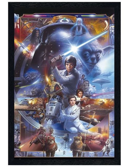 Image of Star Wars Celebration Black Wooden Framed 30th Anniversary Poster