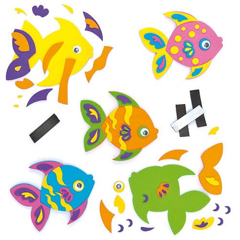 Image of Funky Fish Foam Magnet Kits (pack Of 5)