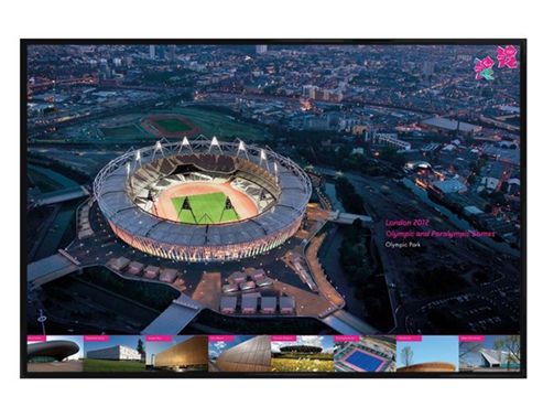 Image of London Olympics 2012 Gloss Black Framed The Olympic Park Poster