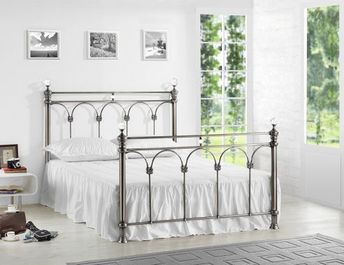 Image of Birlea Shangai Bed Frame - King (5') - Nickel