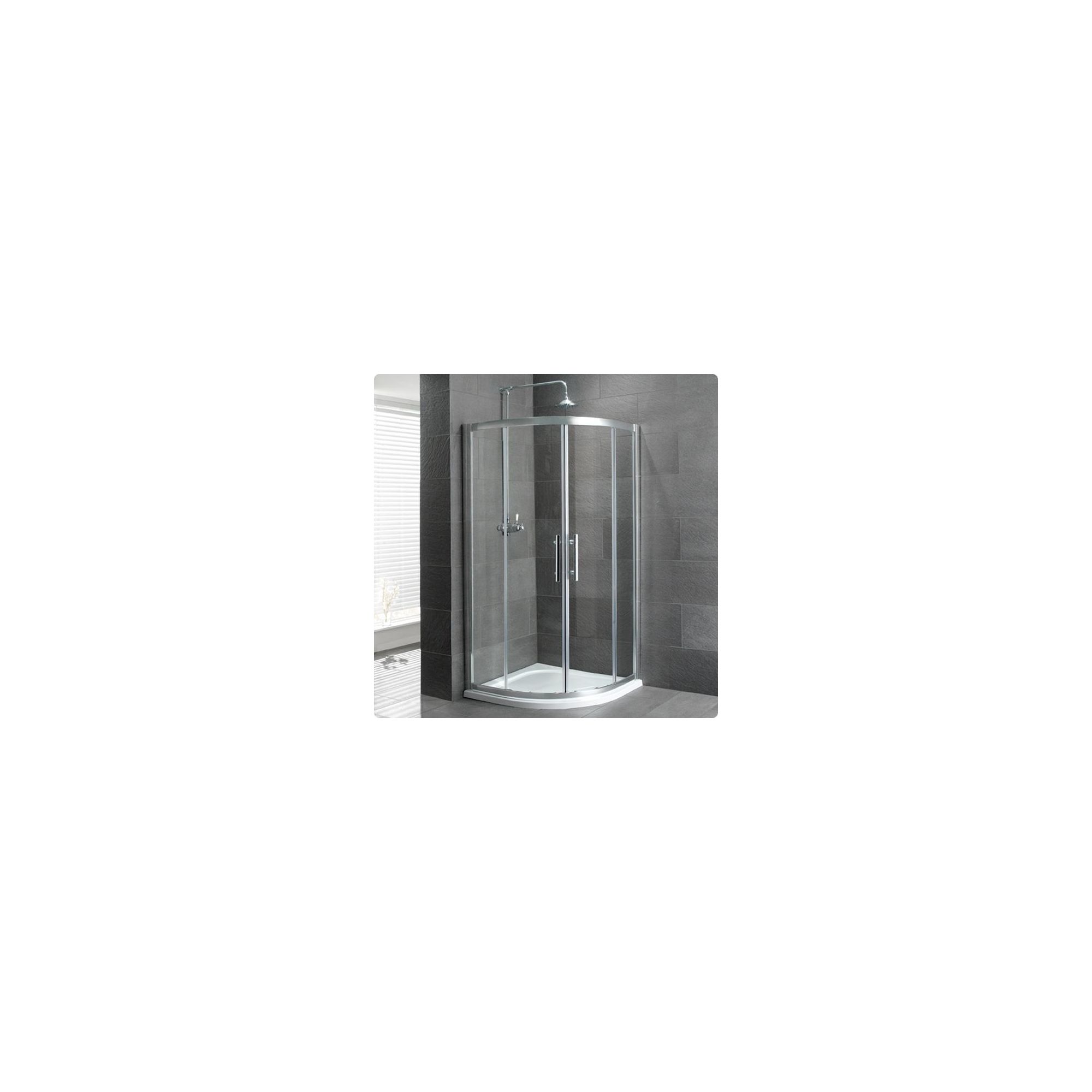 Duchy Select Silver 2 Door Quadrant Shower Enclosure 900mm, Standard Tray, 6mm Glass at Tescos Direct