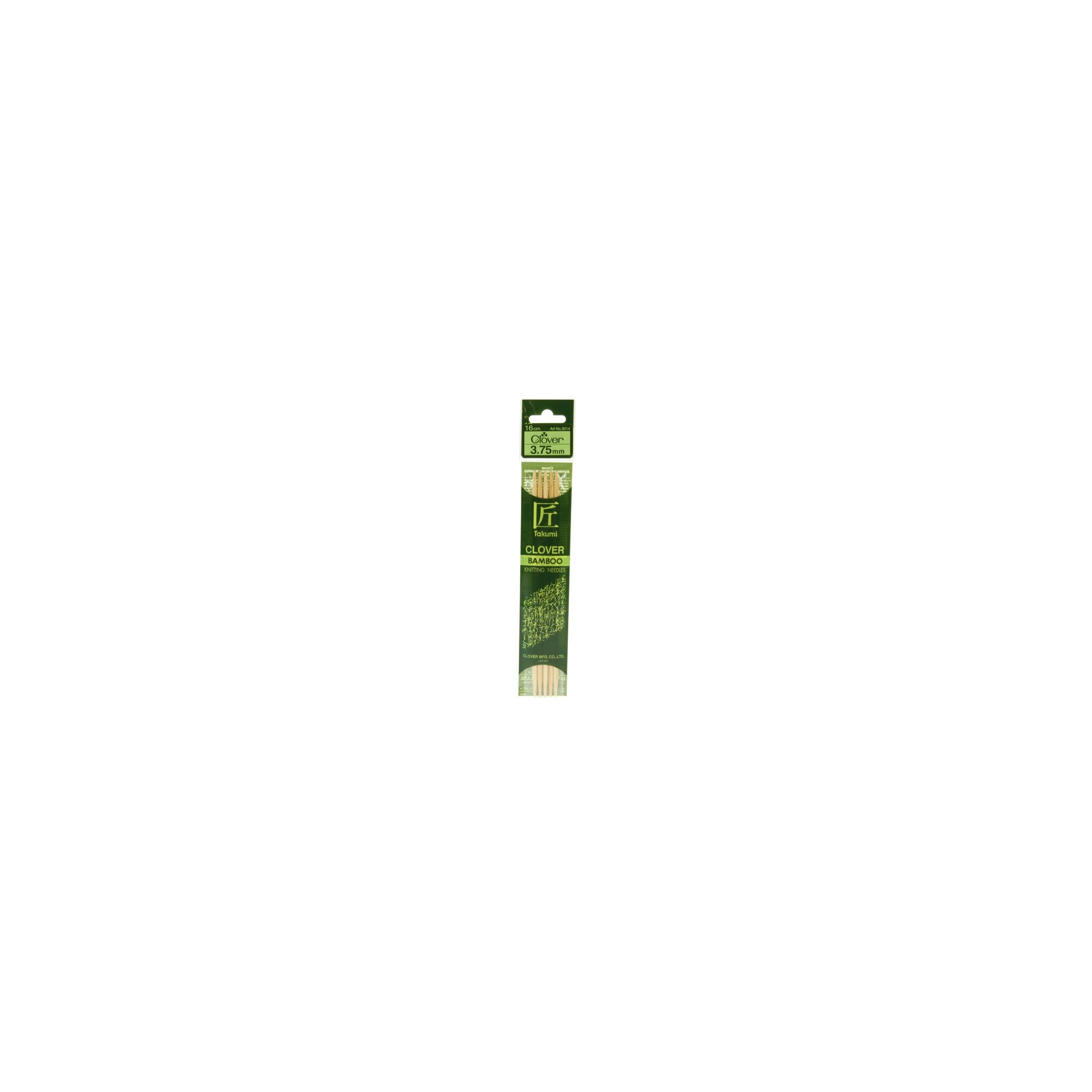 Clover Takumi Bamboo Knitting Needles 375mm 5pk