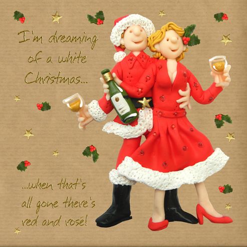 Image of Holy Mackerel Greeting Card - Christmas Card - Dreaming Of A White Christmas