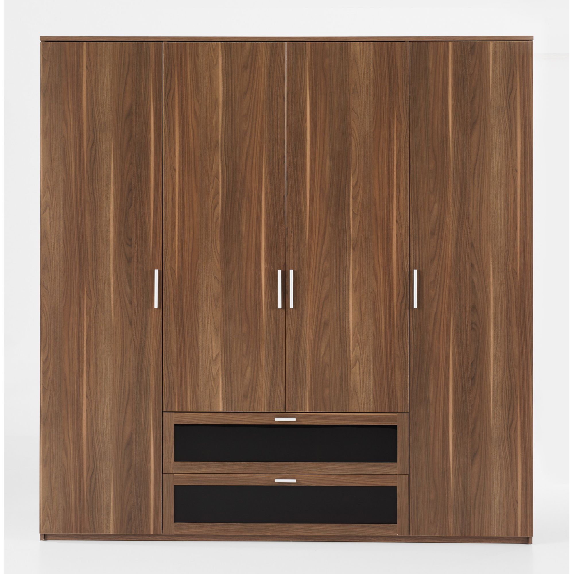 Tvilum New York 4 Door Wardrobe - Dark Walnut at Tesco Direct