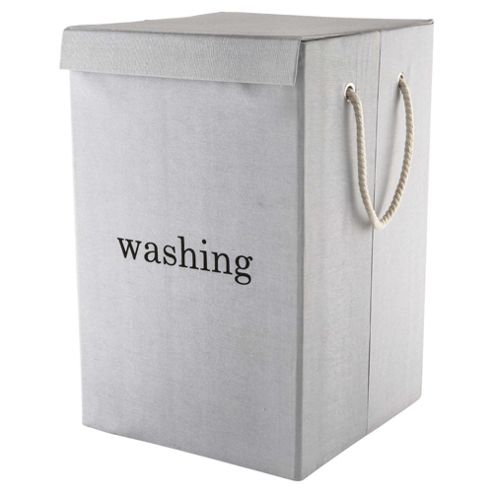 Image of Tesco Washing Laundry Basket, Grey