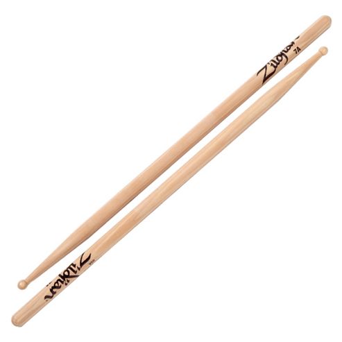 Image of Zildjian 7a Wood Tip Hickory Drumsticks - Pair