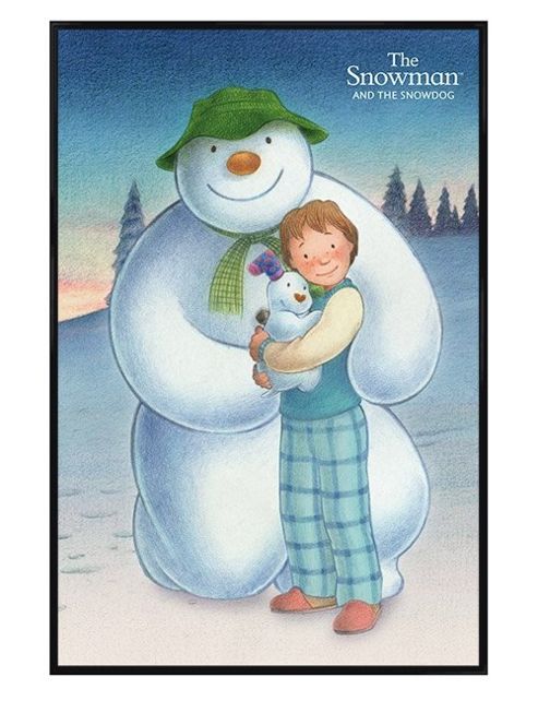 Image of Gloss Black Framed Billy, The Snowman & The Snowdog Poster
