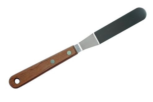 Image of Angled Blade Palette Knife With Riveted Wood Handle