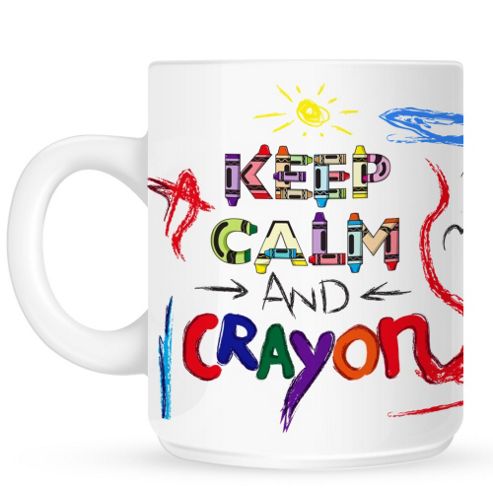 Image of Keep Calm And Crayon 10oz Ceramic Mug