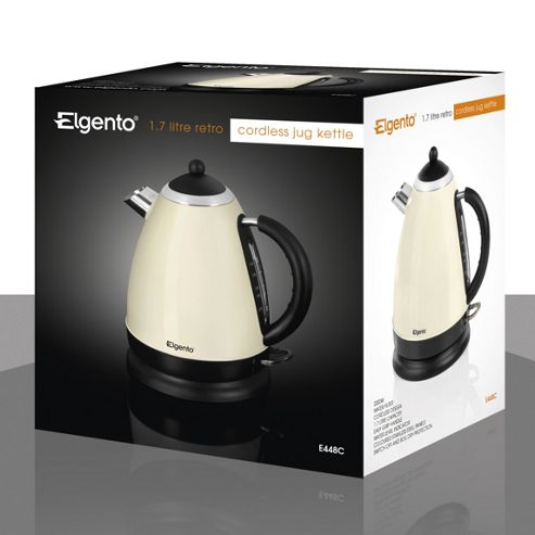 Image of Elgento E448c Steel Jug Kettle - Cream