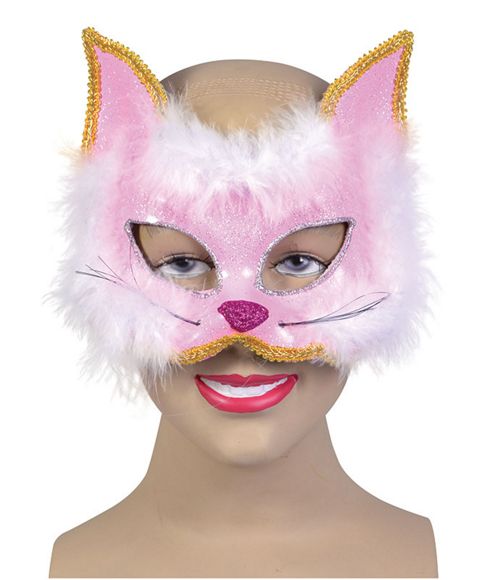 Image of Glitter Cat Mask Pink On H/b