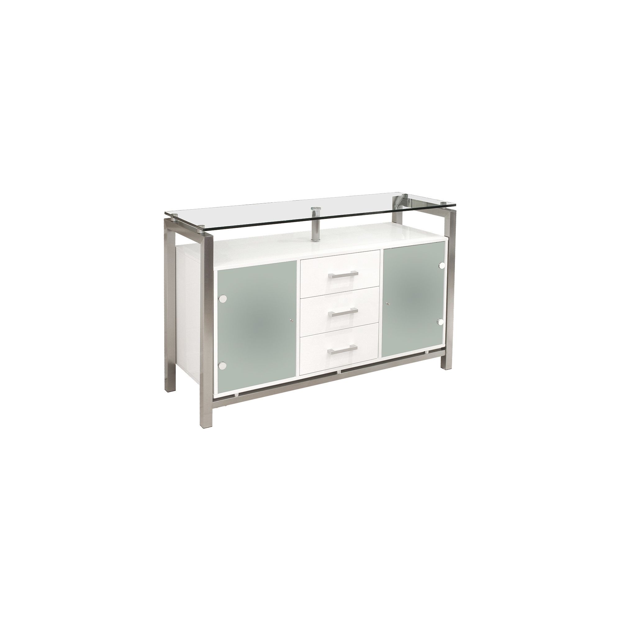 Home Essence 3 Drawer Display Cabinet - White at Tesco Direct