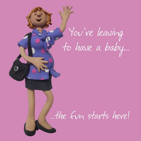 Image of Holy Mackerel Maternity Leave, The Fun Starts Here Greetings Card