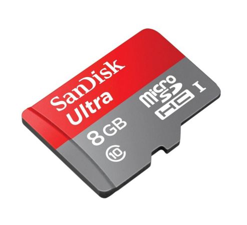 Image of Sandisk Micro Sdhc Memory Card + Sd Adapter 8gb