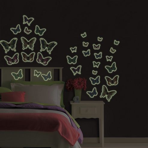 Image of Wallpops!kids Butterflies Glow In The Dark Wall Kit