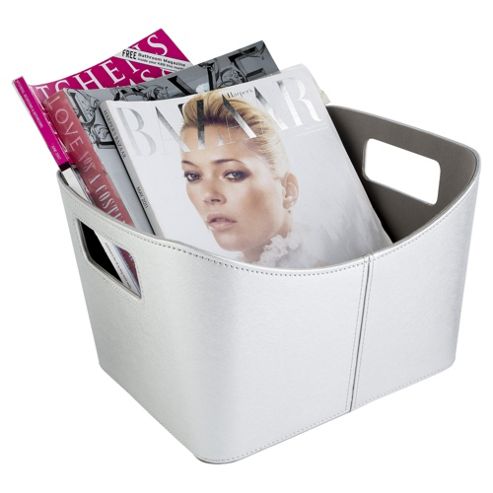 Image of Silver Magazine Rack With Handles