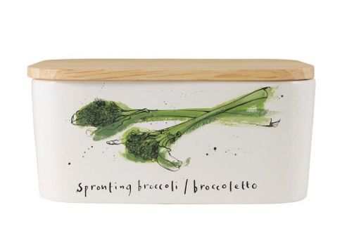 Image of Ecp Design Ltd Vegetali 15cm Porcelain Broccoli Butter Dish