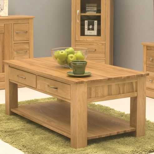 Image of Baumhaus Mobel Oak 4 Drawer Coffee Table