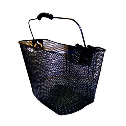 Image of Adie Mesh Basket In Black, Includes Snap Fit Bracket