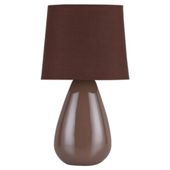 Tesco Lighting Chloe Ceramic Table Lamp Mocha