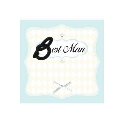 Image of Blue Diamante Best Man Card