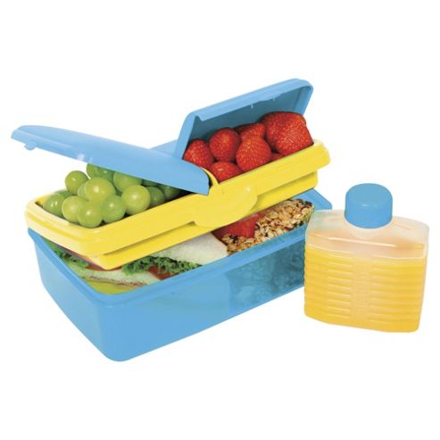 Image of Sistema Quaddie Lunchbox Blue/yellow Food Container