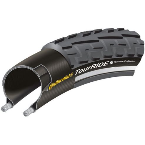Image of Continental Tourride Rigid Tyre In Black/reflex - 700 X 32mm