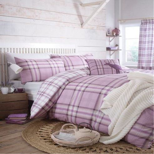 Image of Kelso Cotton Rich King Size Bedding In Heather
