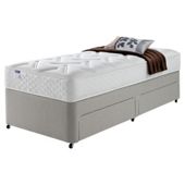 Silentnight Miracoil Luxury Memory Non Storage Single Divan Mink no Headboard