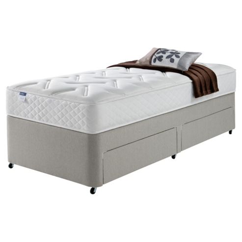Image of Silentnight Miracoil Luxury Memory Non Storage divan Mink No Headboard - Single (3ft)