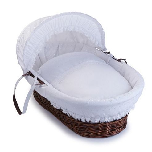 Image of Clair De Lune Dark Wicker Moses Basket (vintage)