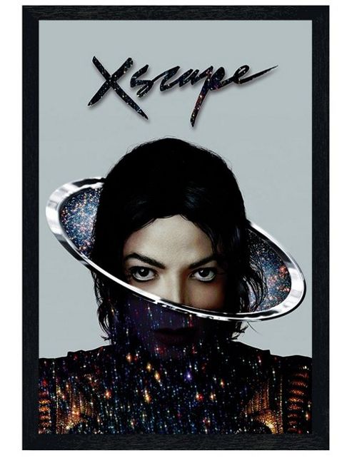 Image of Black Wooden Framed Michael Jackson Xscape Poster