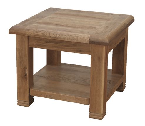 Image of Furniture Link Danube End Table In Weathered Oak