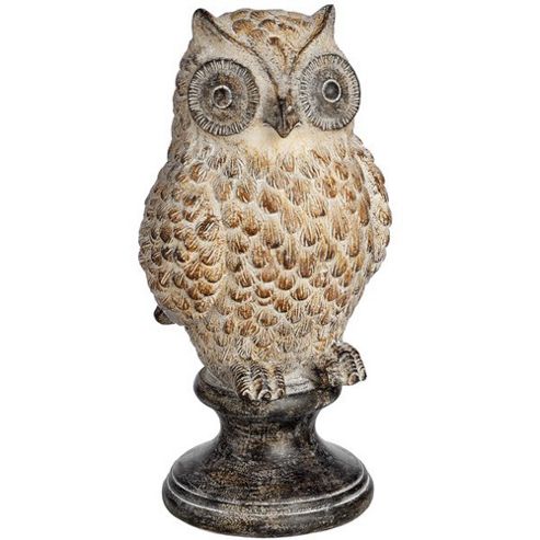 Image of Decorative Woodland Bird Ornament - Cream / Brown