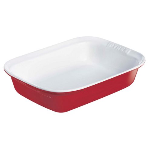 Image of Pyrex Impressions Small Roasting Dish 24x14cm, Red