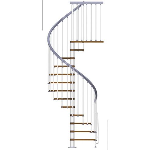 Image of Zipo Spiral Staircase 12 Treads Inc Landing