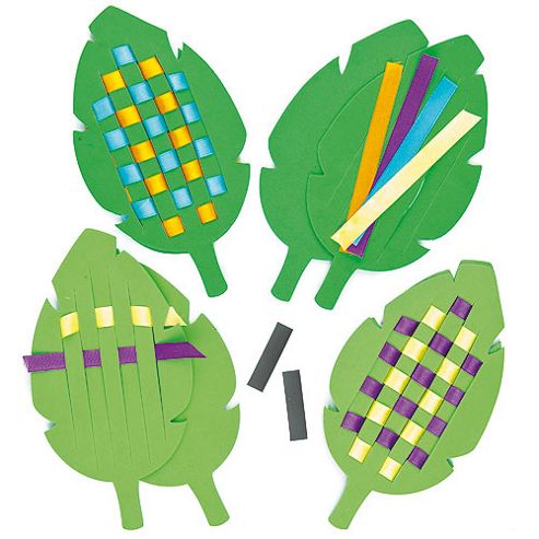 Image of Foam Palm Leaf Weaving Magnet Kits (pack Of 4)