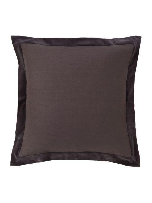 Image of Casa Couture Velvet Border Cushion, Plum