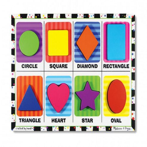Image of Melissa & Doug Shapes Chunky Kids Puzzle (8 Pieces)
