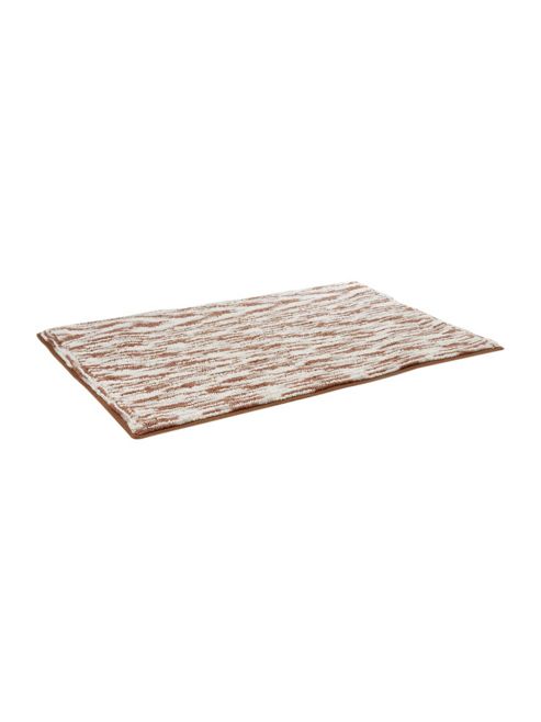 Image of Linea Natural Thin Stripe Bathmat In Brown