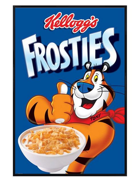 Image of Kellogg's Frosties Gloss Black Framed They're Gr-r-reat! Poster
