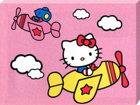 Image of Hello Kitty Sanrio's Up And Away With Canvas Print