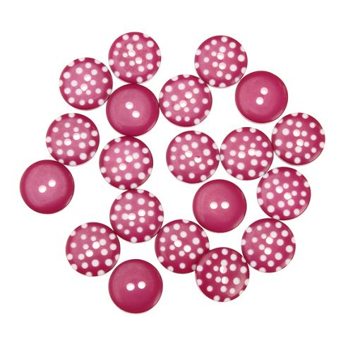 Image of Button Matchbook - Spotty Dark Pink