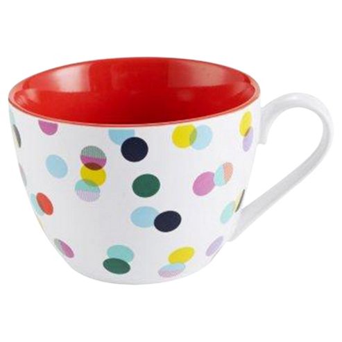 Image of Tesco Jumbo Polka Dot Red Mug