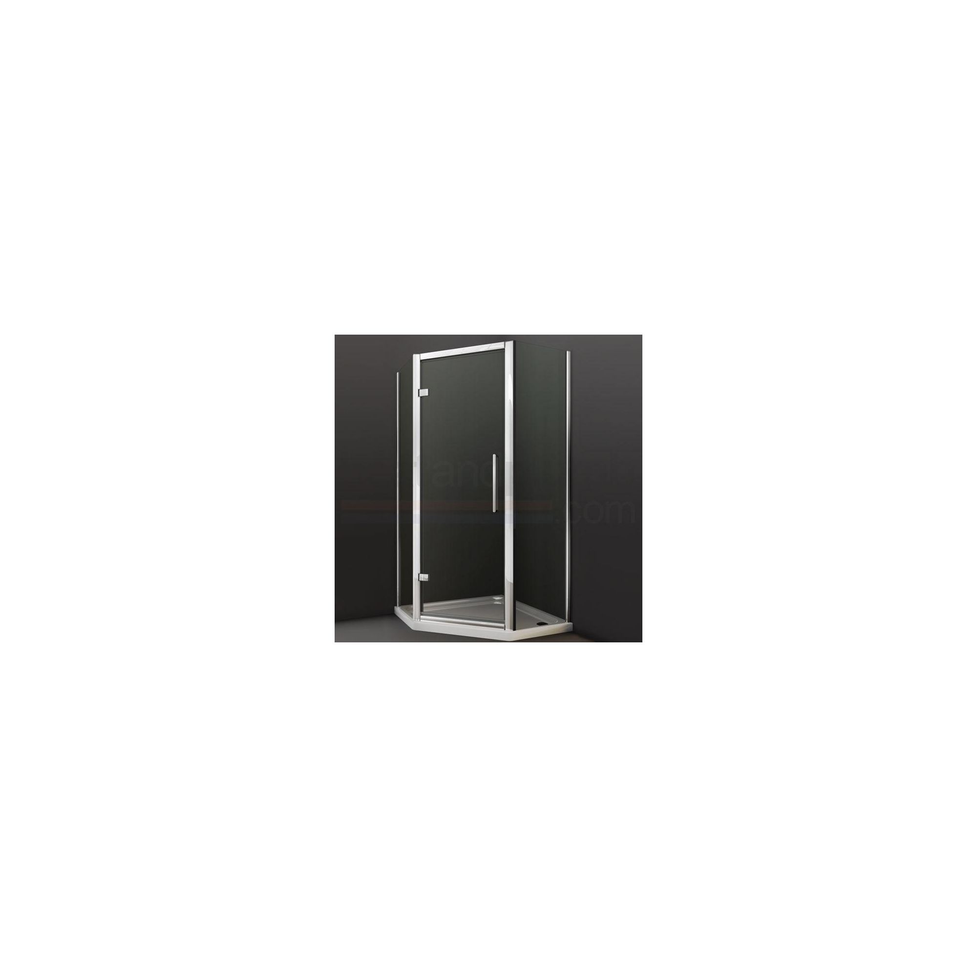 Merlyn Series 8 Hinged Door with Side Panel Shower Enclosure 700mm (Complete with Tray) - 8mm Glass at Tescos Direct