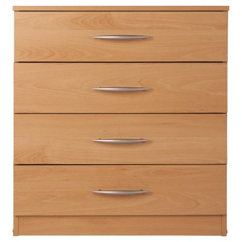 Image of Ashton 4 Drawer Chest, beech