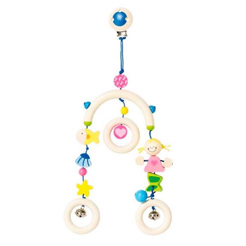 Image of Heimess 734840 Wooden Mini Trapeze Clip On Mobile (mermaid)