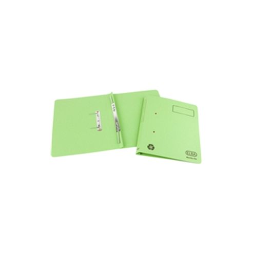 Image of Elba Spirosort Transfer Spring File Recycled 315gsm 35mm Foolscap Green Ref 100090160 [pack 25]