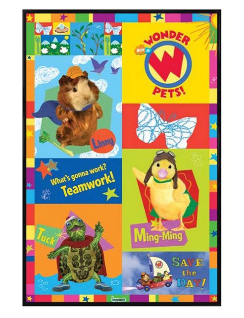 Image of Nick Jnr Gloss Black Framed Wonder Pets Poster